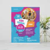 Kinder Festivalflyers Sjabloon (Staand voorkant)