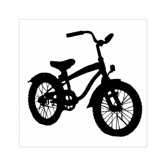 Kinder fiets rubberstempel (Afrduk)