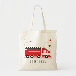 Kinder Firetruck Canvas tas bibliotheek 