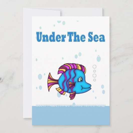 Kinder Fish Party uitnodigingen (Voorkant)