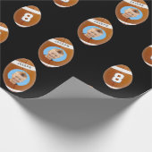 Kinder Football Aangepaste foto Cadeaupapier (Hoek)