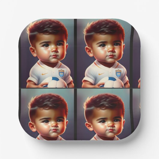 kinder football borden papieren bordje (Voorkant)