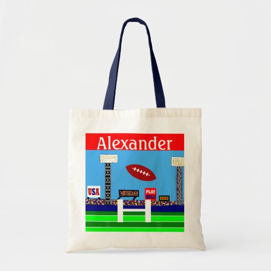 Kinder Football Cartoon Terug naar school Gym Bag Tote Bag (Voorkant)