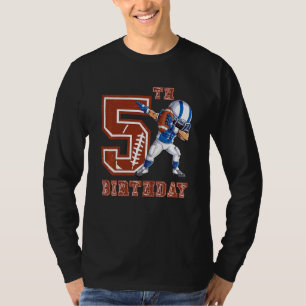 Kinder Football jongen vijfde verjaardag vijf jaar T-shirt