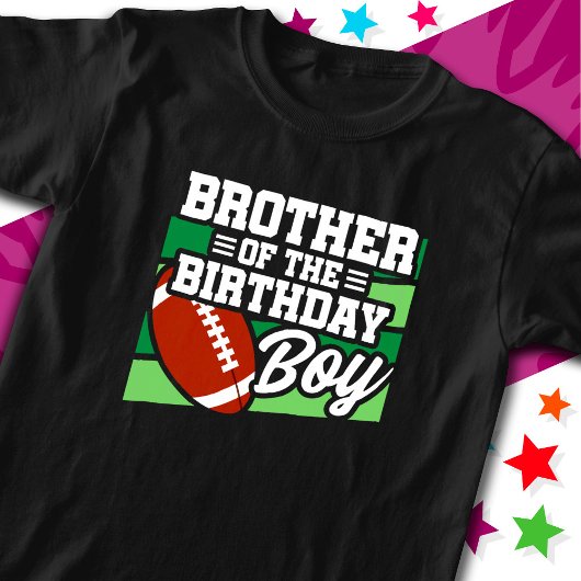 Kinder Football Party Broeder van de Verjaardagsjo T-shirt
