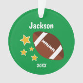 Kinder Football Stars Groen gepersonaliseerd Ornament (voorkant)