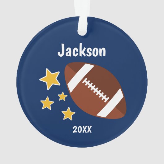 Kinder Football sterren Persoonlijk Ornament (achterkant)