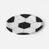 Kinder football thema voetbal groot papieren bordje (Gekanteld)