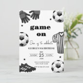 Kinder Football voetbalverjaardag Kaart (Staand voorkant)