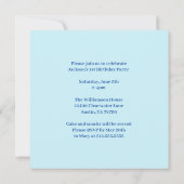 Kinder foto Aangepaste blauwe jongens 1e verjaarda Kaart (Achterkant)