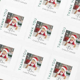 Kinder foto dank je wel vierkante sticker