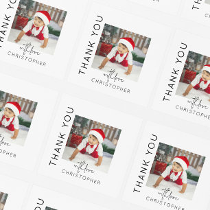 Kinder foto dank je wel vierkante sticker