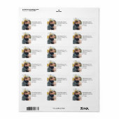 Kinder foto Eenvoudig modern retour adres Etiket (Full Sheet)