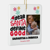 Kinder foto Funny Santa Ornament (Rechts)