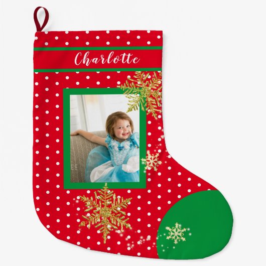 Kinder foto grote kerstsok (Voorkant)