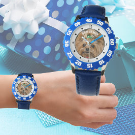 Kinder FOTO NAME Let op - Pet | Vrienden | Familie Horloge