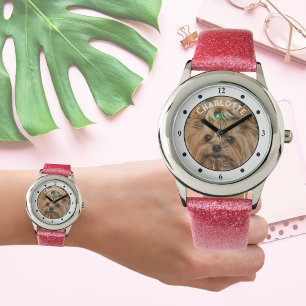 Kinder FOTO NAME Let op - Pet   Vrienden   Familie Horloge