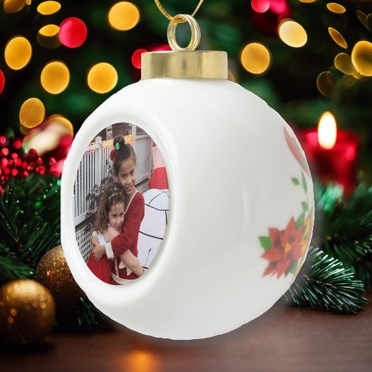 Kinder foto of familiefoto keramische bal ornament