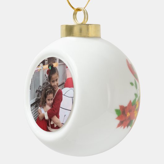 Kinder foto of familiefoto keramische bal ornament (Rechts)