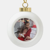 Kinder foto of familiefoto keramische bal ornament (Voorkant)