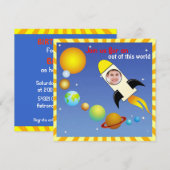 Kinder Foto Raketdag Verjaardag Raketorpartij Uitn Kaart (Voorkant / Achterkant)