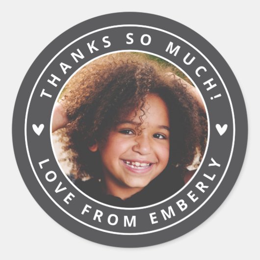 Kinder foto Schattigee harten verjaardagsgunst lab Ronde Sticker (Voorkant)