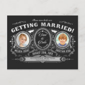 Kinder foto Sla de datum Briefkaarten Silver Foil (Voorkant)