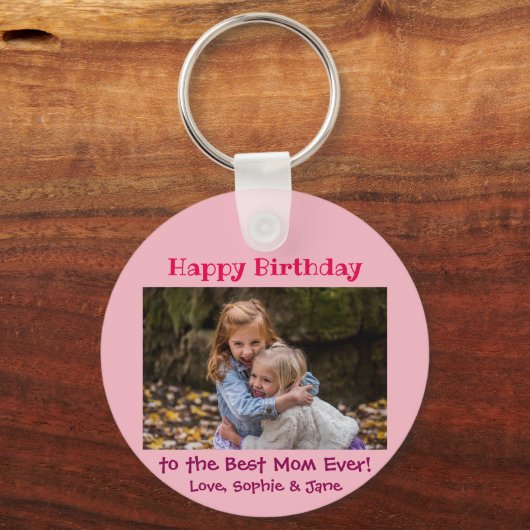 Kinder foto van beste mama ooit sleutelhanger (Achterkant)