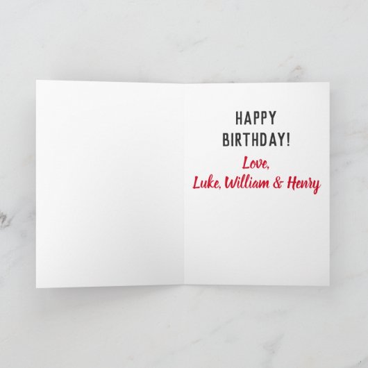 Kinder foto van beste vader ooit kaart (Binnen)