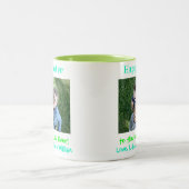 Kinder foto van de beste vader van Paaswereld Tweekleurige Koffiemok (Center)