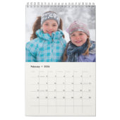 Kinder foto van de moderne eenvoudige grafische fa kalender (Feb 2026)