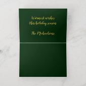 Kinder foto van Merry Kerstmis Folie Feestdagenkaart (Binnenlaag)