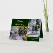 Kinder foto van Merry Kerstmis Folie Feestdagenkaart (Voorkant)