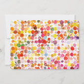 Kinder foto van moderne Cute Colorful Blots Birthd Bedankkaart (Achterkant)