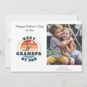 Kinder foto van vaders Dag Golf Dad Notitiekaartje (Voorkant)