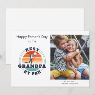 Kinder foto van vaders Dag Golf Dad Notitiekaartje