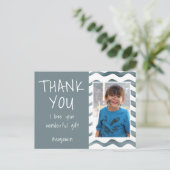 Kinder foto Verjaardag Dank u Briefkaart (Staand voorkant)