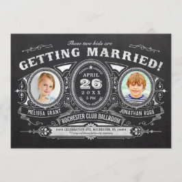  Kinder foto-weduwnaar-uitvindingen Chalkboard Kaart