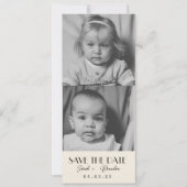 Kinder Foto's Typografie Qrcode De datum opslaan Kaart (Voorkant)