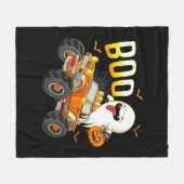 Kinder Fun Boo Riding Monster Truck Halloween Cost Fleece Deken (Voorkant (Horizontaal))