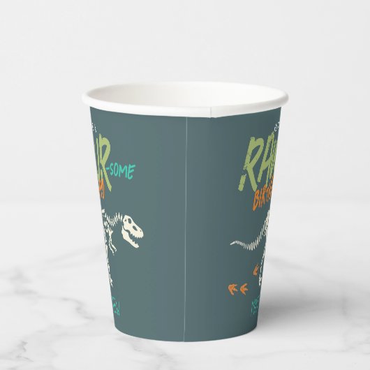 Kinder Fun Dinosaur Dig Fossil Boys Verjaardag Papieren Bekers (Rechts)