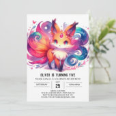 Kinder Fun Fox Verjaardag Kaart (Staand voorkant)