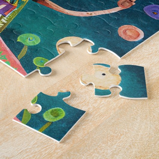 Kinder Fun Game Kleurrijke Schattigee Alien Legpuzzel (Zijkant)