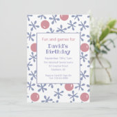 Kinder Fun Jacks Game Verjaardagsuitnodiging Kaart (Staand voorkant)