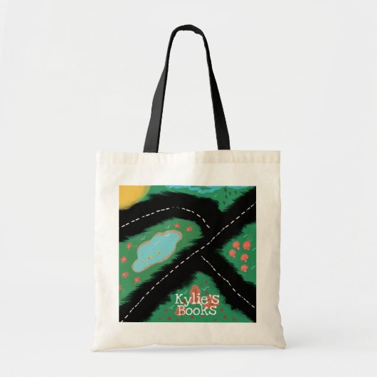 Kinder Fun Park Schilderachtig bibliotheekboeken Tote Bag (Voorkant)