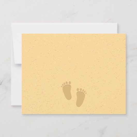 Kinder Fun Sandcastles Beach Verjaardagsfeest Kaart (Achterkant)