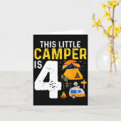Kinder Funny 4e Camping Verjaardag Camper Lover 4  Kaart (Gele Bloem)