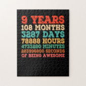 Kinder Funny 9e verjaardag 9 jaar oud Legpuzzel (Verticaal)