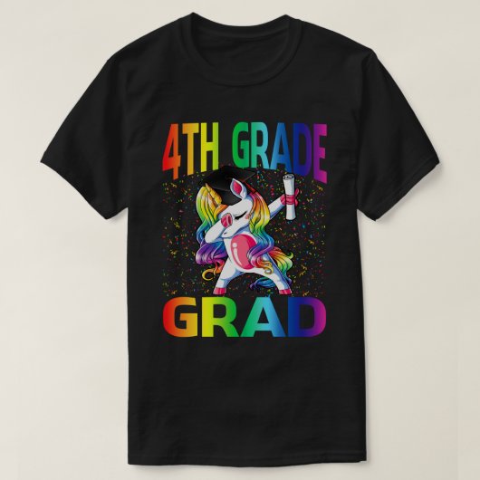 Kinder Funny Afstuderen 4e gradatie Afstudeerder U T-shirt (Design voorkant)