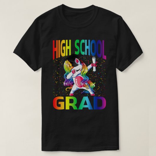 Kinder Funny Afstuderen High School Afstudeerder U T-shirt (Design voorkant)